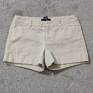 MOSSIMO Stretch "Fit 3" Beige Khaki Low-Rise Cuffed Shorts; Size 4